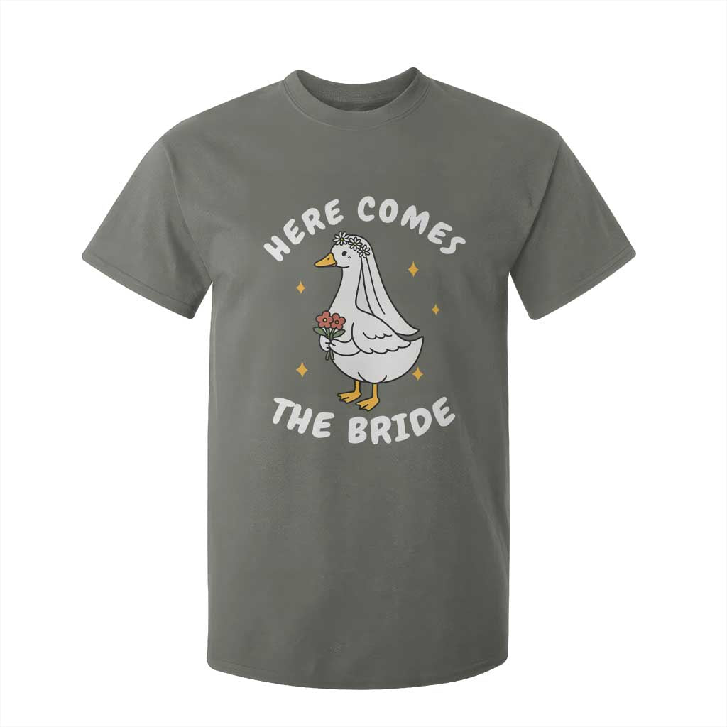 Silly Goose Bride T Shirt For Kid Funny Goose Lovers TS10 Military Green Print Your Wear