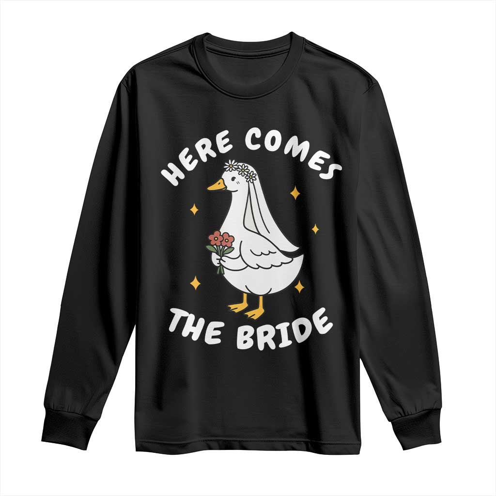 Silly Goose Bride Long Sleeve Shirt Funny Goose Lovers TS10 Black Print Your Wear