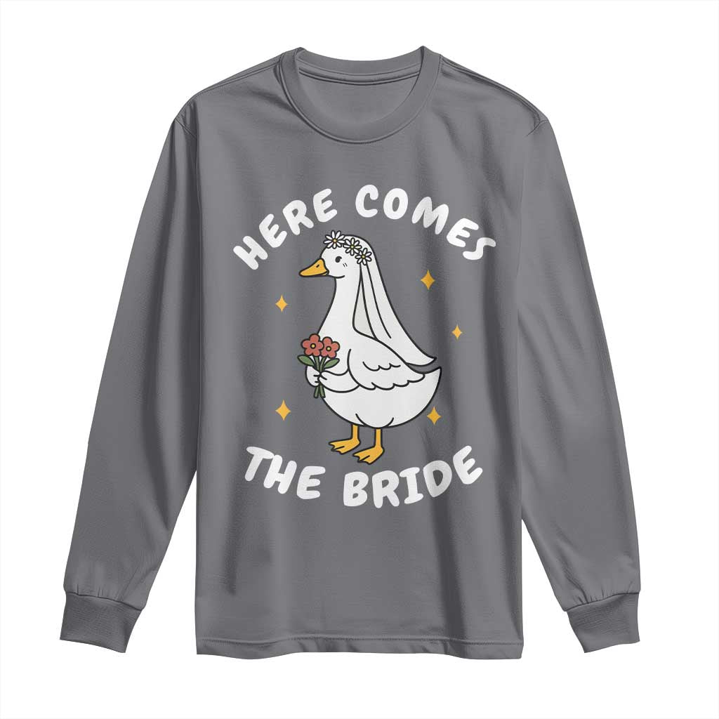 Silly Goose Bride Long Sleeve Shirt Funny Goose Lovers TS10 Charcoal Print Your Wear