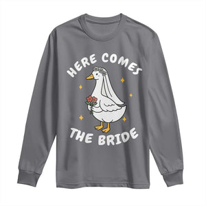 Silly Goose Bride Long Sleeve Shirt Funny Goose Lovers TS10 Charcoal Print Your Wear