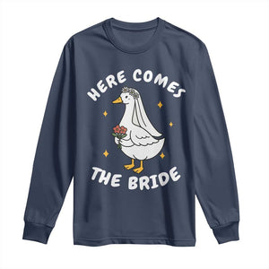 Silly Goose Bride Long Sleeve Shirt Funny Goose Lovers TS10 Navy Print Your Wear