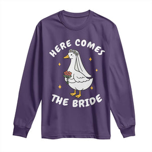 Silly Goose Bride Long Sleeve Shirt Funny Goose Lovers TS10 Purple Print Your Wear