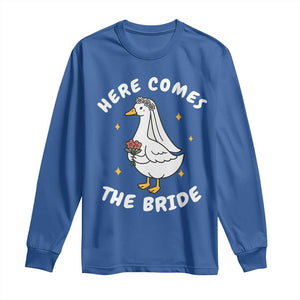 Silly Goose Bride Long Sleeve Shirt Funny Goose Lovers TS10 Royal Blue Print Your Wear