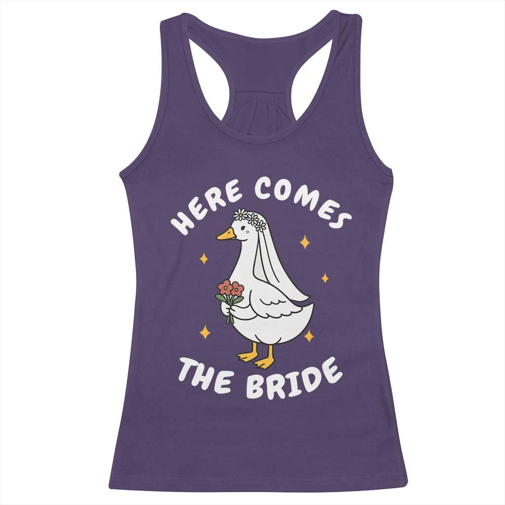 Silly Goose Bride Racerback Tank Top Funny Goose Lovers TS10 Purple Print Your Wear