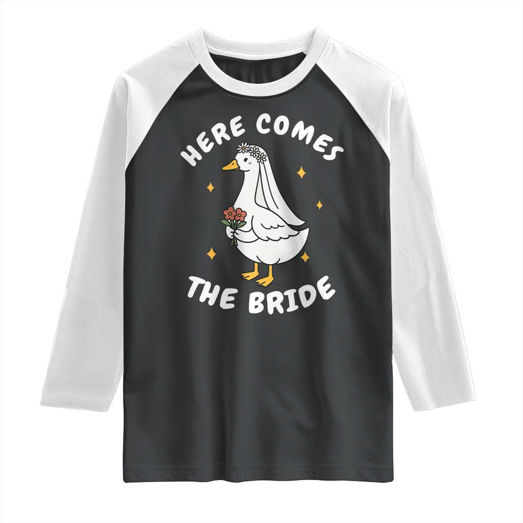 Silly Goose Bride Raglan Shirt Funny Goose Lovers TS10 Black White Print Your Wear