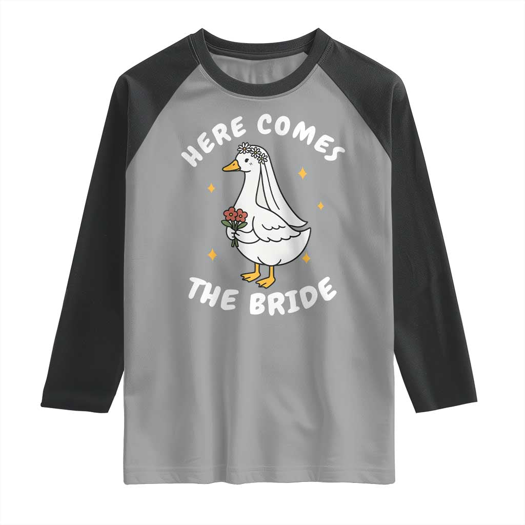Silly Goose Bride Raglan Shirt Funny Goose Lovers TS10 Sport Gray Black Print Your Wear
