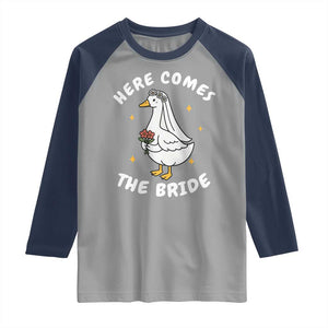 Silly Goose Bride Raglan Shirt Funny Goose Lovers TS10 Sport Gray Navy Print Your Wear