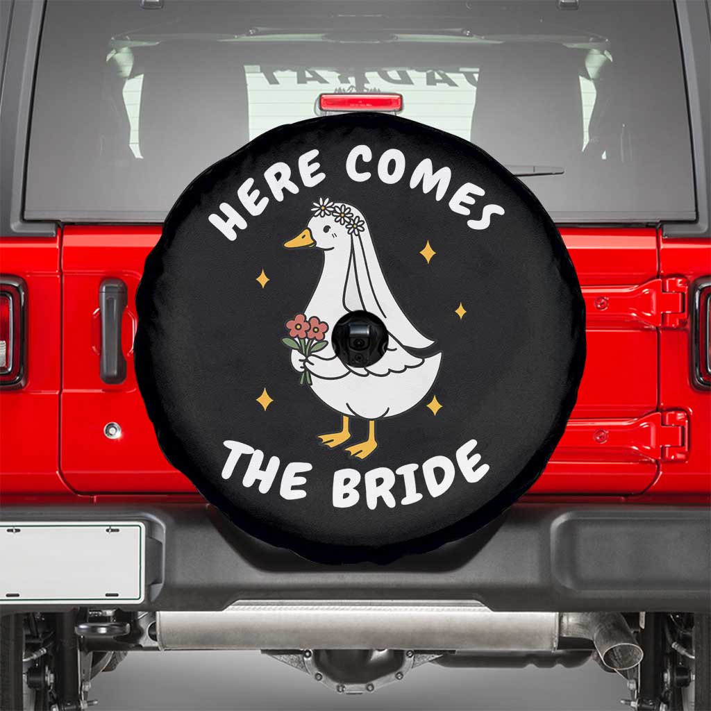 Silly Goose Bride Spare Tire Cover Funny Goose Lovers TS10 Black Print Your Wear