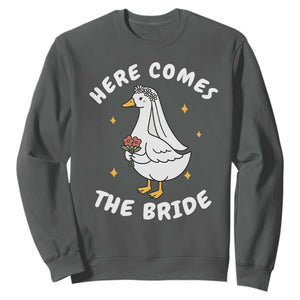 Silly Goose Bride Sweatshirt Funny Goose Lovers TS10 Dark Heather Print Your Wear