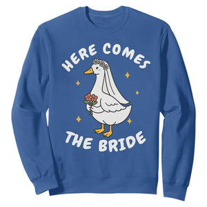 Silly Goose Bride Sweatshirt Funny Goose Lovers TS10 Royal Blue Print Your Wear