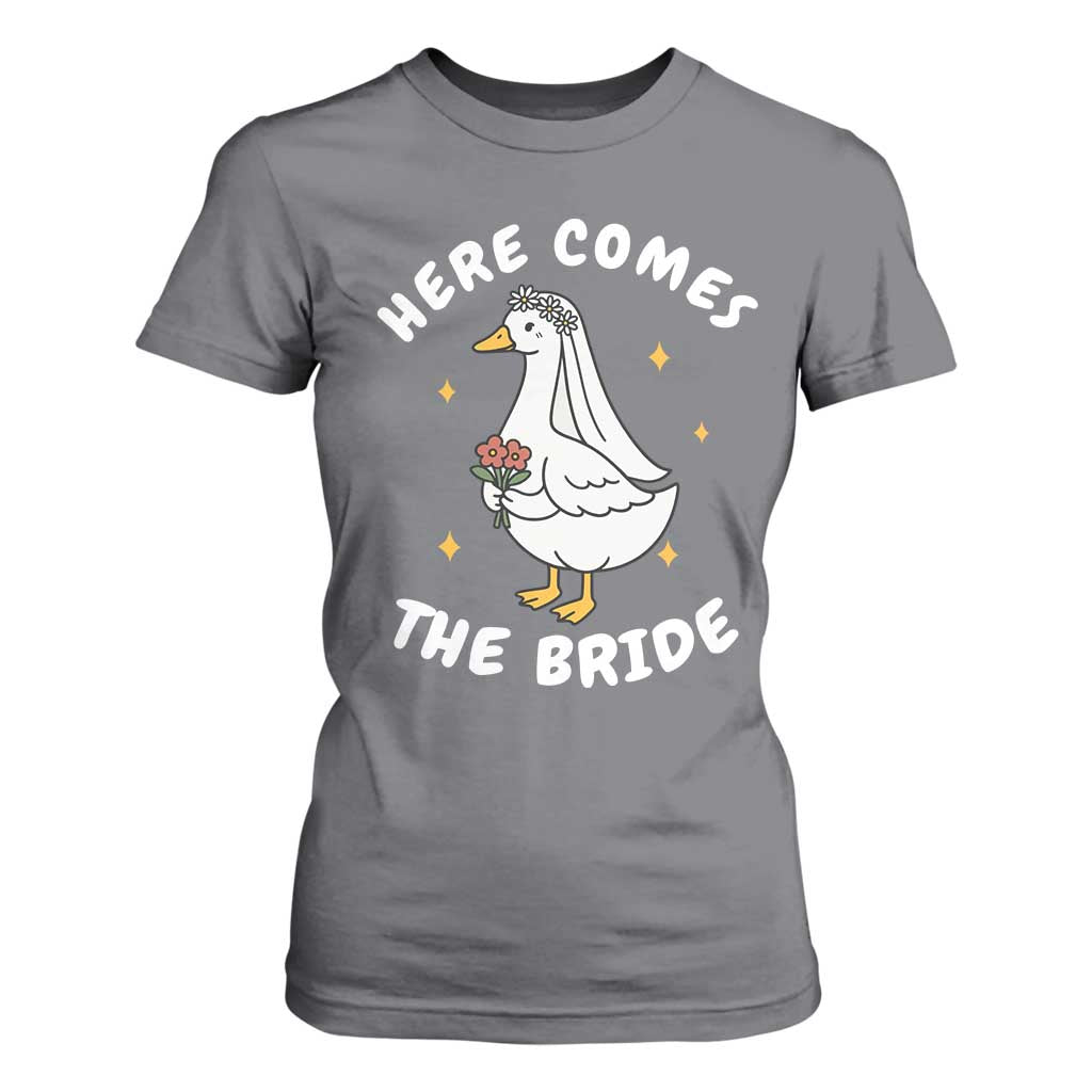 Silly Goose Bride T Shirt For Women Funny Goose Lovers TS10 Charcoal Print Your Wear