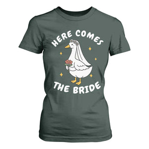 Silly Goose Bride T Shirt For Women Funny Goose Lovers TS10 Dark Forest Green Print Your Wear