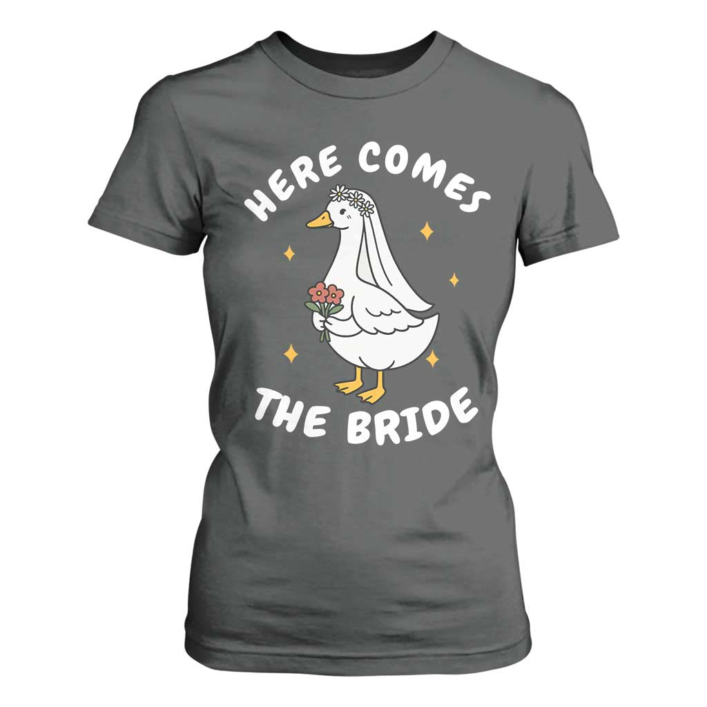 Silly Goose Bride T Shirt For Women Funny Goose Lovers TS10 Dark Heather Print Your Wear