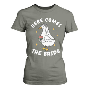 Silly Goose Bride T Shirt For Women Funny Goose Lovers TS10 Military Green Print Your Wear