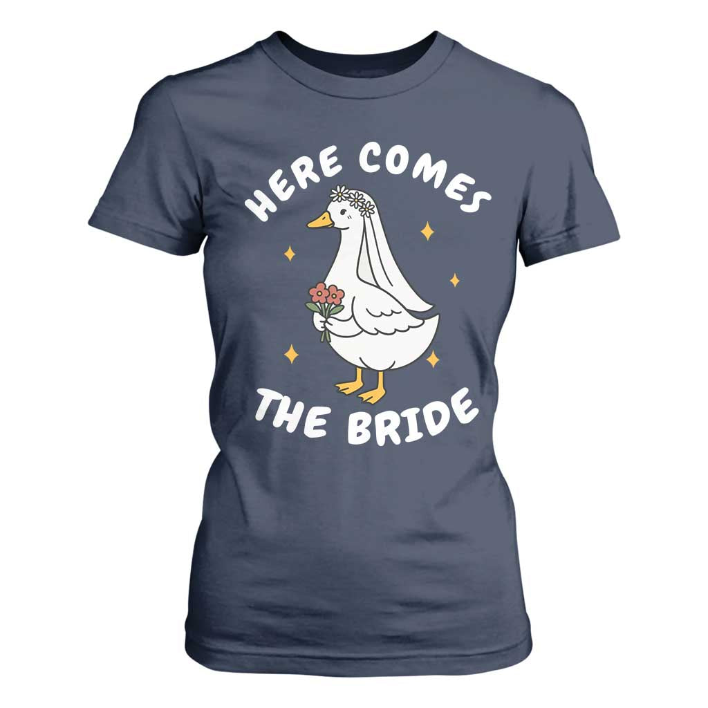 Silly Goose Bride T Shirt For Women Funny Goose Lovers TS10 Navy Print Your Wear