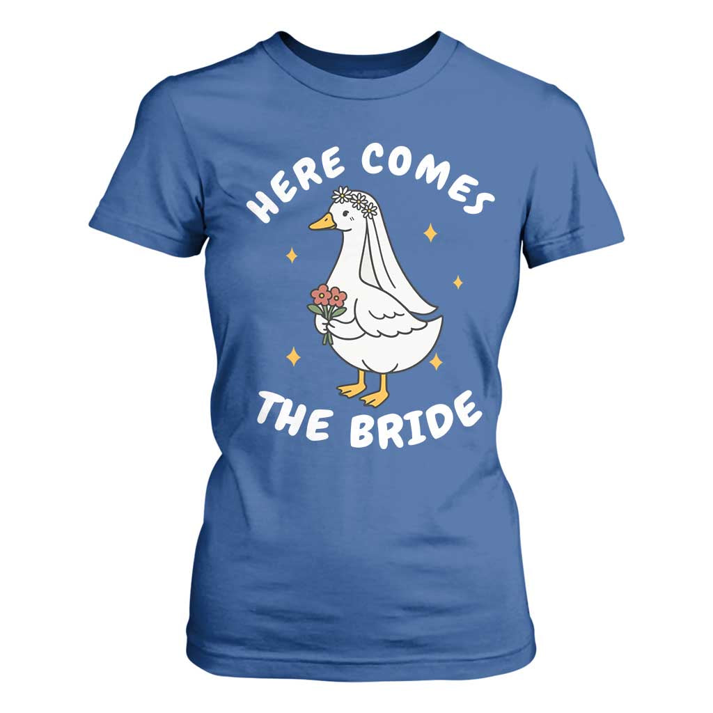 Silly Goose Bride T Shirt For Women Funny Goose Lovers TS10 Royal Blue Print Your Wear