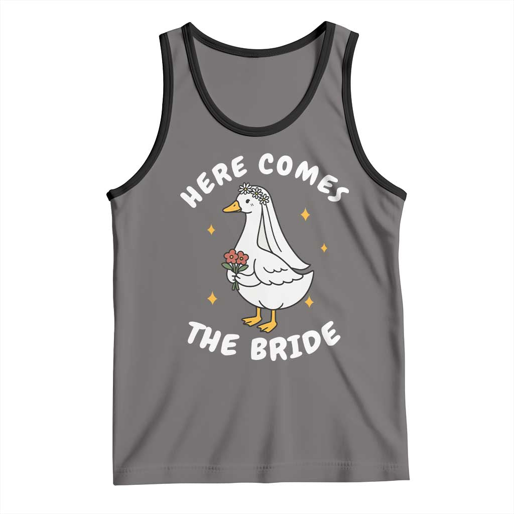 Silly Goose Bride Tank Top Funny Goose Lovers TS10 Deep Heather Black Print Your Wear