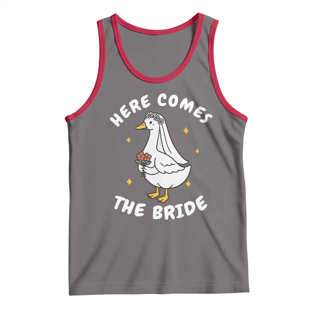 Silly Goose Bride Tank Top Funny Goose Lovers TS10 Deep Heather Red Print Your Wear