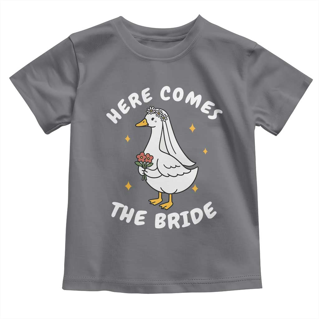 Silly Goose Bride Toddler T Shirt Funny Goose Lovers TS10 Charcoal Print Your Wear