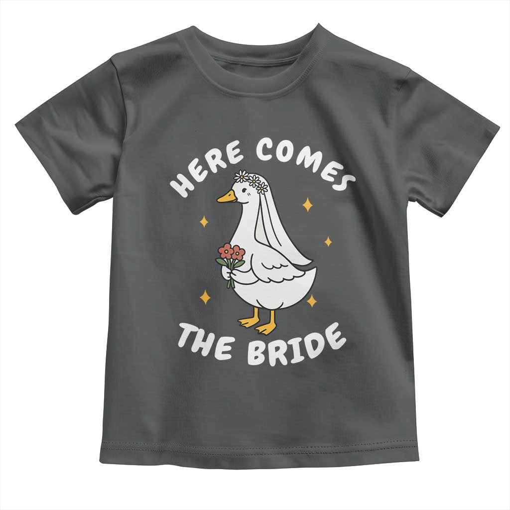Silly Goose Bride Toddler T Shirt Funny Goose Lovers TS10 Dark Heather Print Your Wear