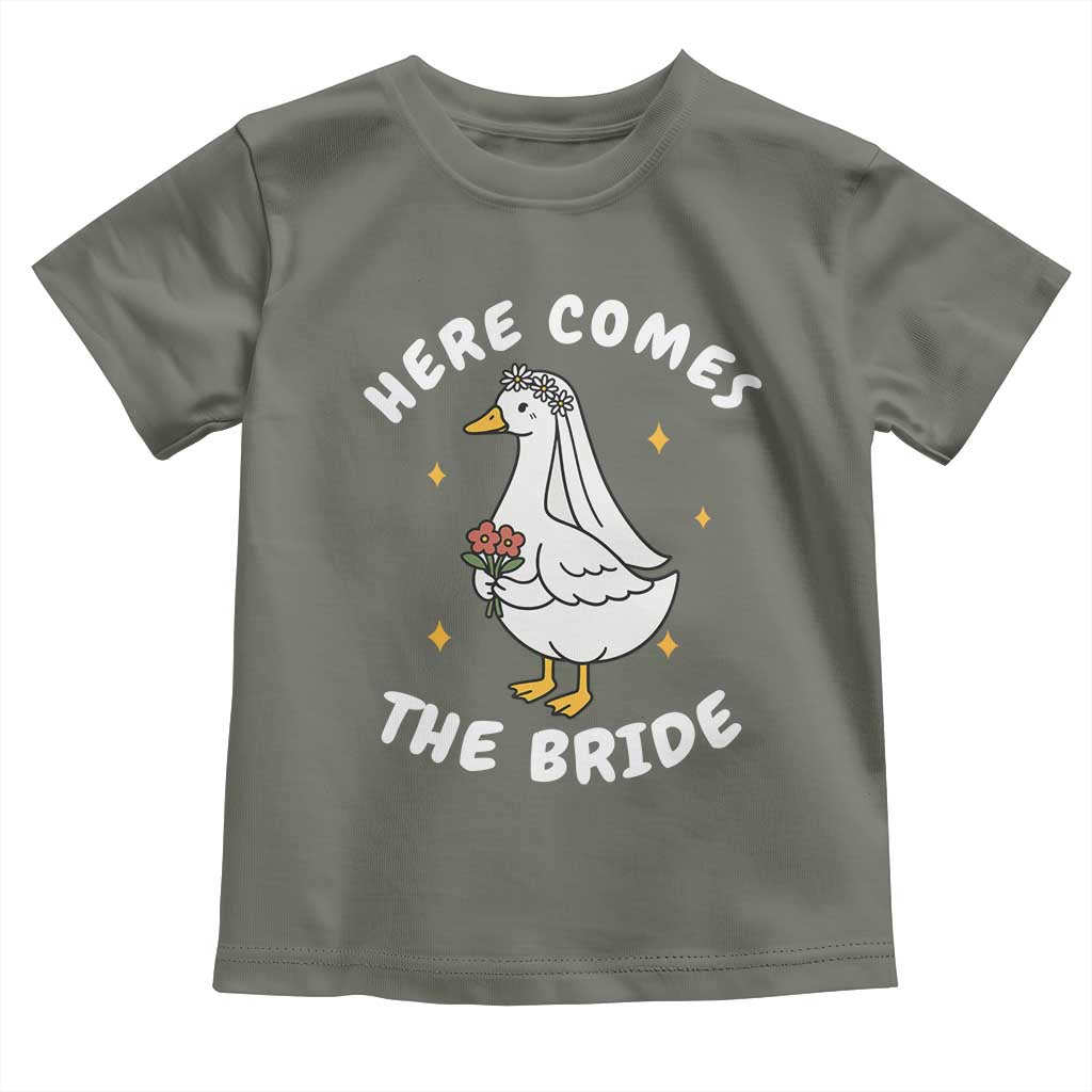 Silly Goose Bride Toddler T Shirt Funny Goose Lovers TS10 Military Green Print Your Wear