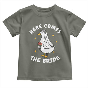 Silly Goose Bride Toddler T Shirt Funny Goose Lovers TS10 Military Green Print Your Wear