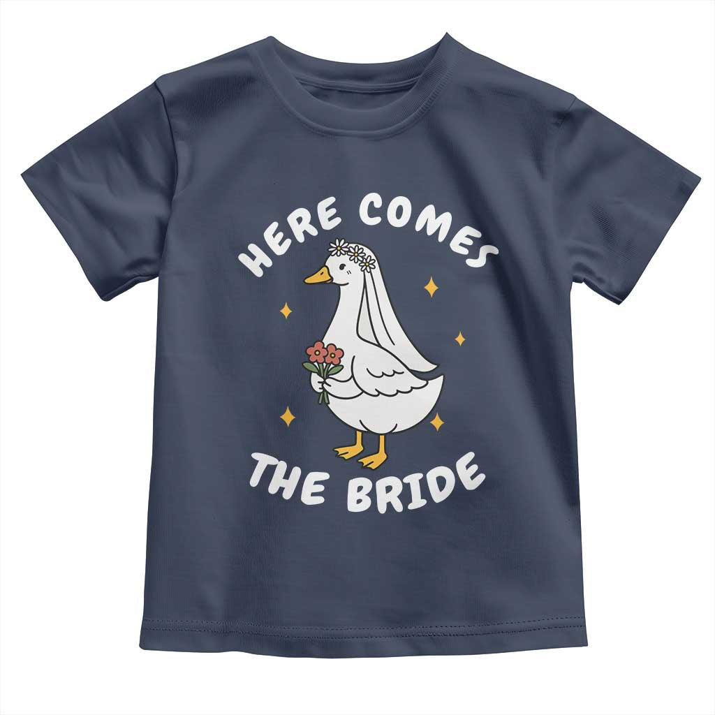 Silly Goose Bride Toddler T Shirt Funny Goose Lovers TS10 Navy Print Your Wear