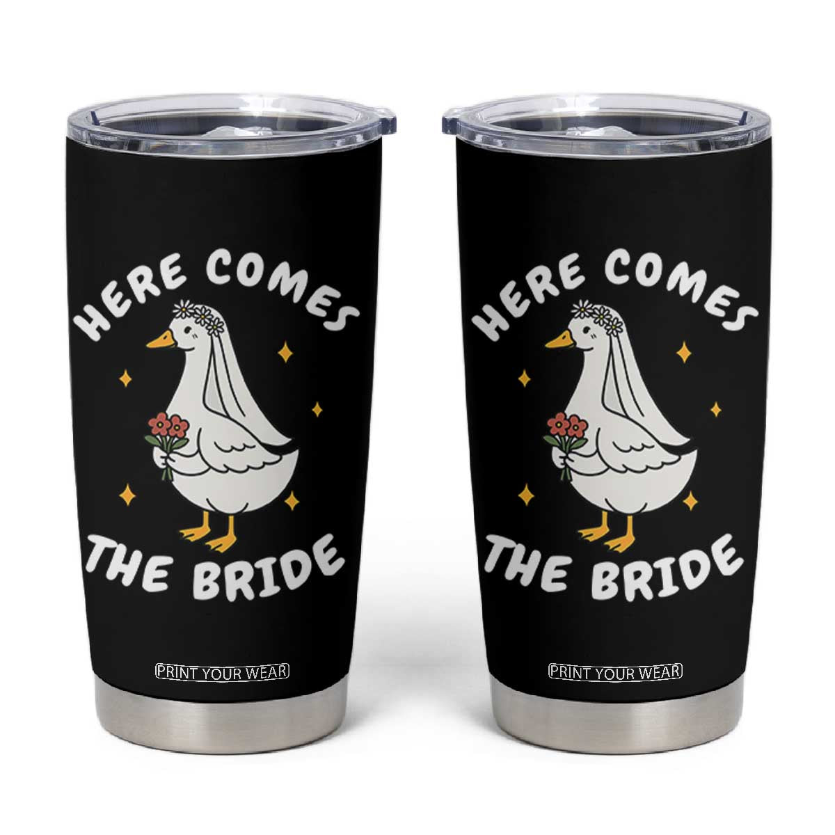 Silly Goose Bride Tumbler Cup Funny Goose Lovers TS10 Black Print Your Wear