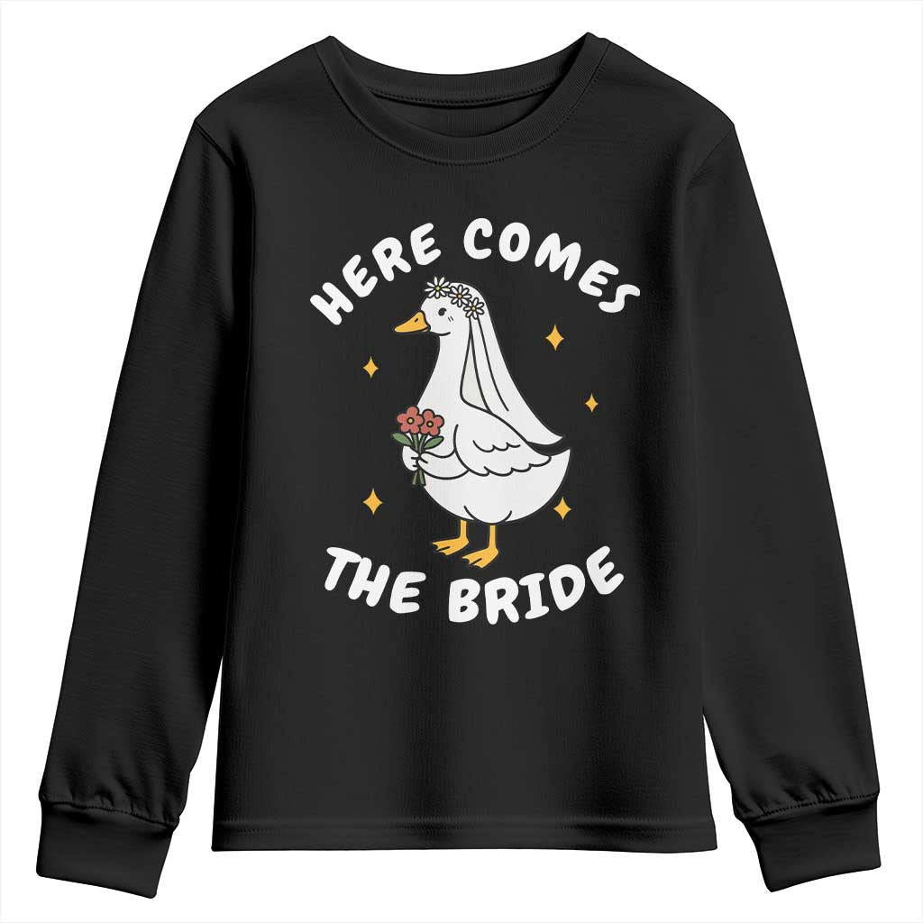 Silly Goose Bride Youth Sweatshirt Funny Goose Lovers TS10 Black Print Your Wear