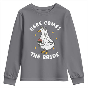 Silly Goose Bride Youth Sweatshirt Funny Goose Lovers TS10 Charcoal Print Your Wear