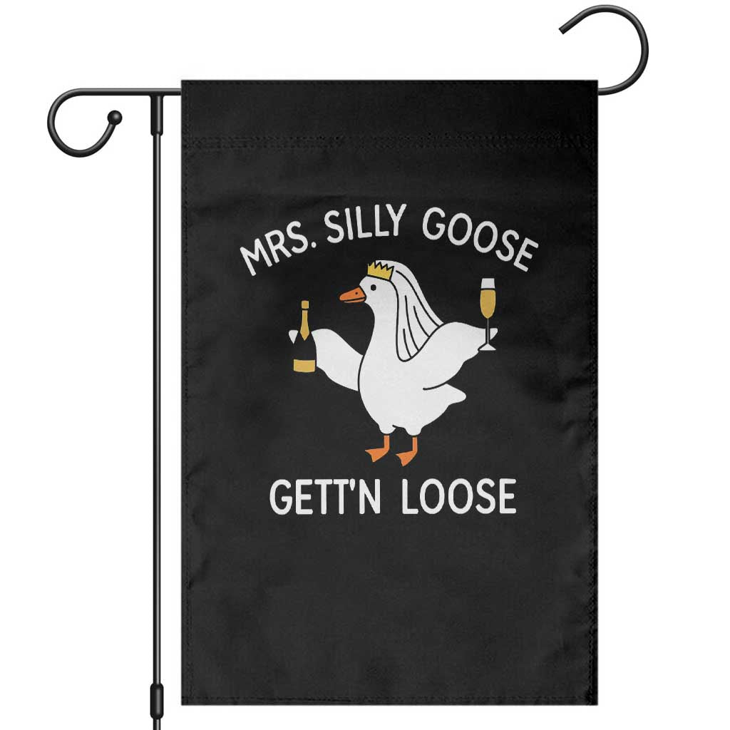 Mrs. Silly Goose Bride Garden Flag Funny Goose Lovers TS10 Black Print Your Wear