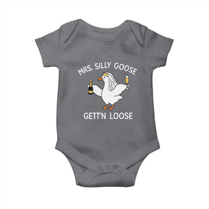 Mrs. Silly Goose Bride Baby Onesie Funny Goose Lovers TS10 Charcoal Print Your Wear