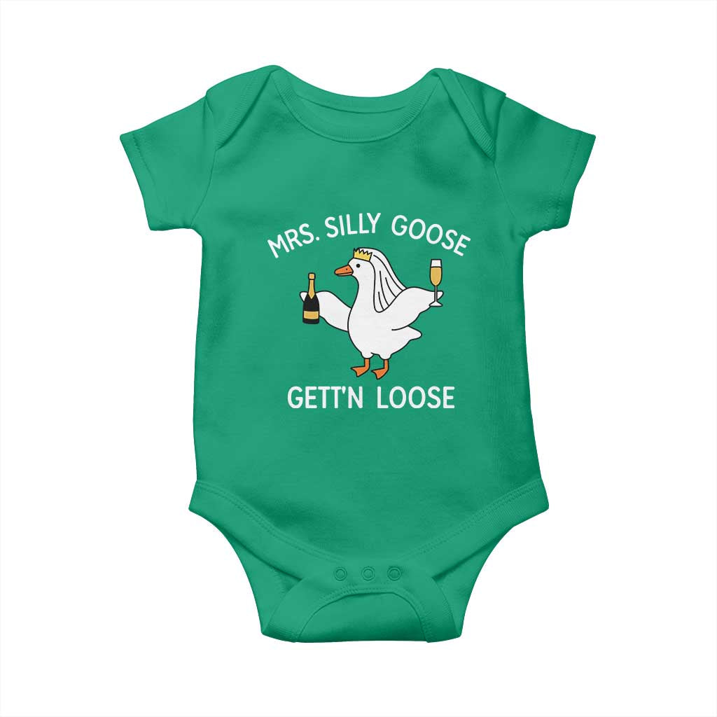 Mrs. Silly Goose Bride Baby Onesie Funny Goose Lovers TS10 Irish Green Print Your Wear