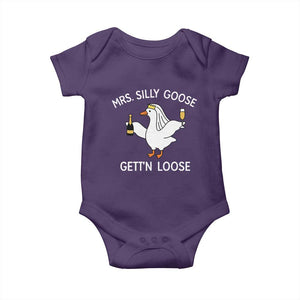 Mrs. Silly Goose Bride Baby Onesie Funny Goose Lovers TS10 Purple Print Your Wear