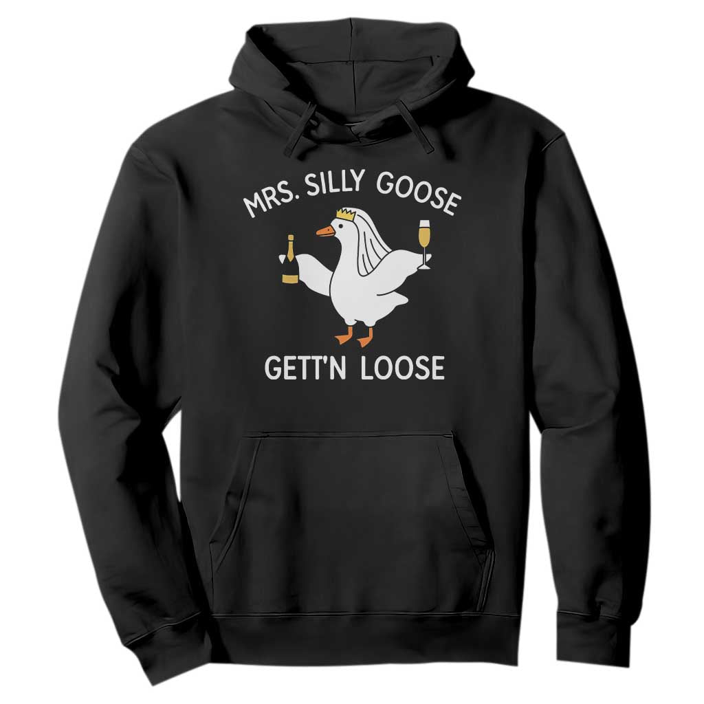 Mrs. Silly Goose Bride Hoodie Funny Goose Lovers TS10 Black Print Your Wear