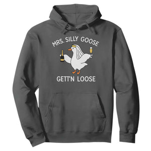 Mrs. Silly Goose Bride Hoodie Funny Goose Lovers TS10 Dark Heather Print Your Wear