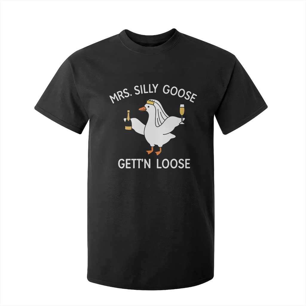 Mrs. Silly Goose Bride T Shirt For Kid Funny Goose Lovers TS10 Black Print Your Wear