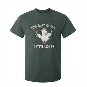 Mrs. Silly Goose Bride T Shirt For Kid Funny Goose Lovers TS10 Dark Forest Green Print Your Wear