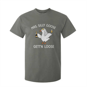 Mrs. Silly Goose Bride T Shirt For Kid Funny Goose Lovers TS10 Military Green Print Your Wear