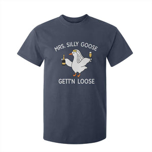 Mrs. Silly Goose Bride T Shirt For Kid Funny Goose Lovers TS10 Navy Print Your Wear