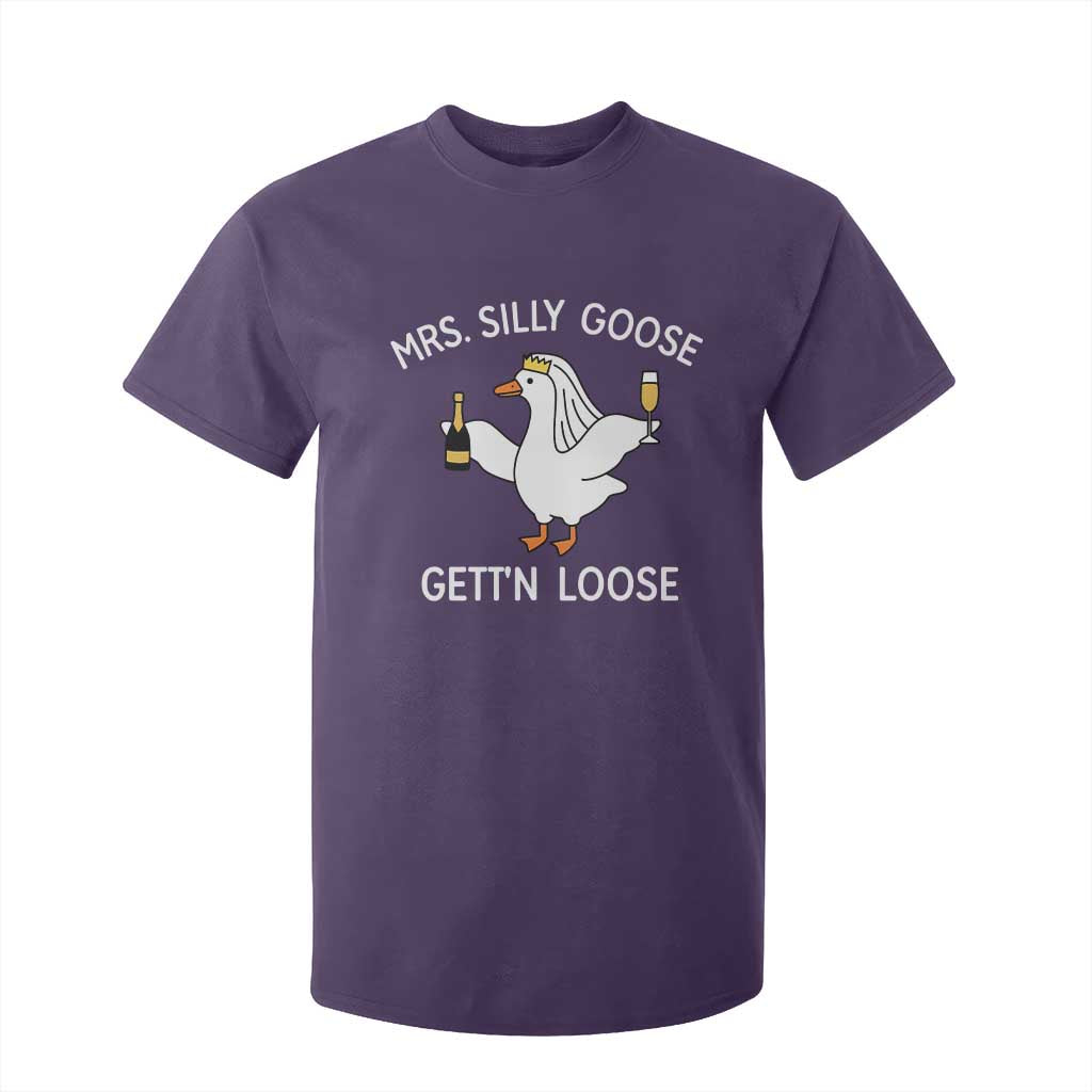 Mrs. Silly Goose Bride T Shirt For Kid Funny Goose Lovers TS10 Purple Print Your Wear