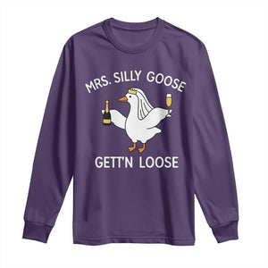 Mrs. Silly Goose Bride Long Sleeve Shirt Funny Goose Lovers TS10 Purple Print Your Wear
