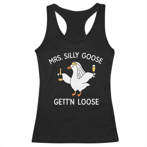 Mrs. Silly Goose Bride Racerback Tank Top Funny Goose Lovers TS10 Black Print Your Wear