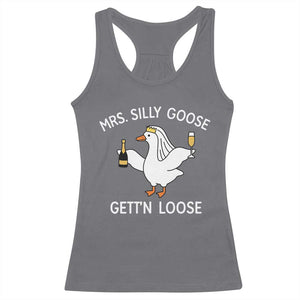 Mrs. Silly Goose Bride Racerback Tank Top Funny Goose Lovers TS10 Charcoal Print Your Wear