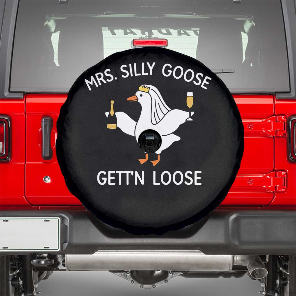 Mrs. Silly Goose Bride Spare Tire Cover Funny Goose Lovers TS10 Black Print Your Wear