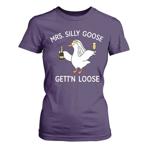 Mrs. Silly Goose Bride T Shirt For Women Funny Goose Lovers TS10 Purple Print Your Wear