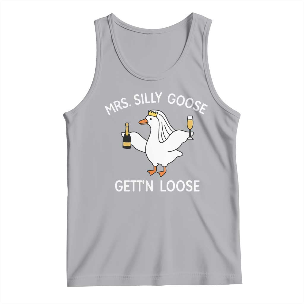 Mrs. Silly Goose Bride Tank Top Funny Goose Lovers TS10 Athletic Heather Print Your Wear