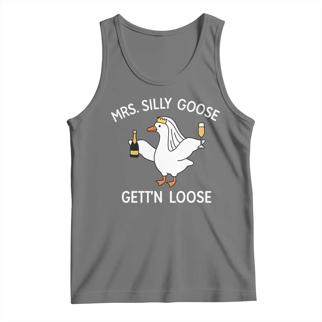 Mrs. Silly Goose Bride Tank Top Funny Goose Lovers TS10 Black Heather Print Your Wear