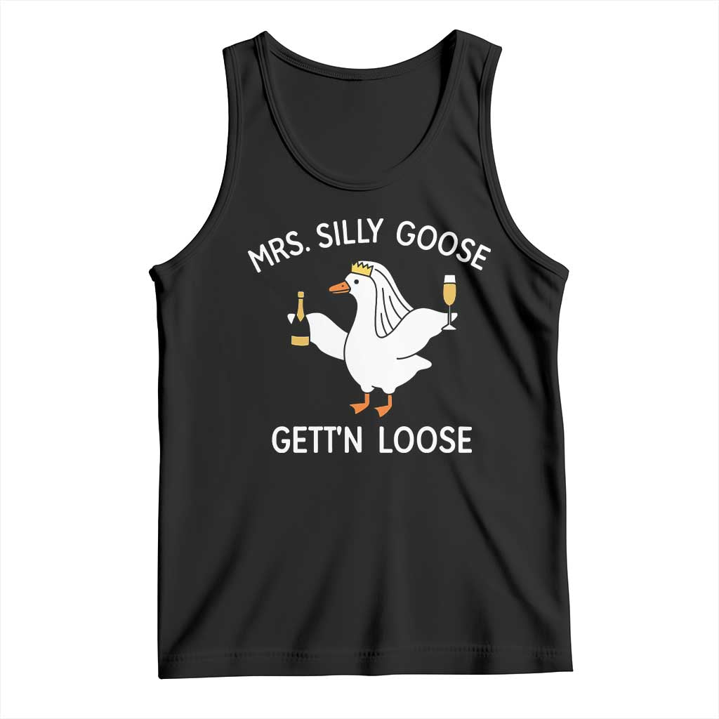 Mrs. Silly Goose Bride Tank Top Funny Goose Lovers TS10 Black Print Your Wear