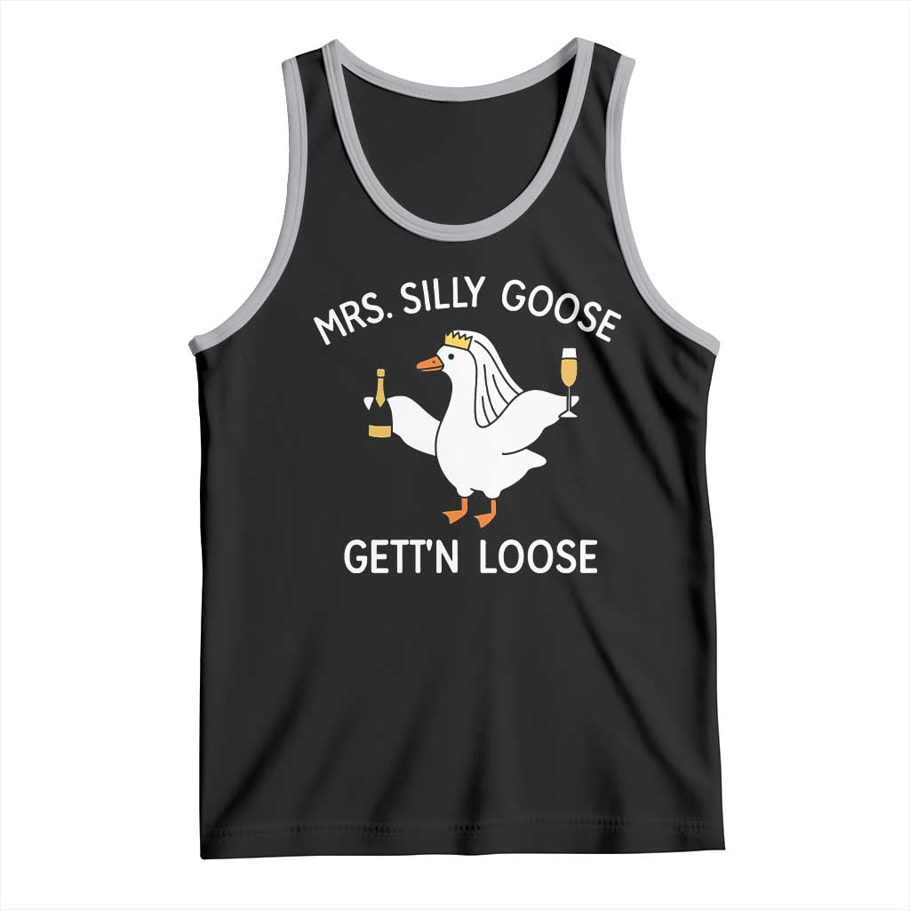 Mrs. Silly Goose Bride Tank Top Funny Goose Lovers TS10 Black Athletic Heather Print Your Wear
